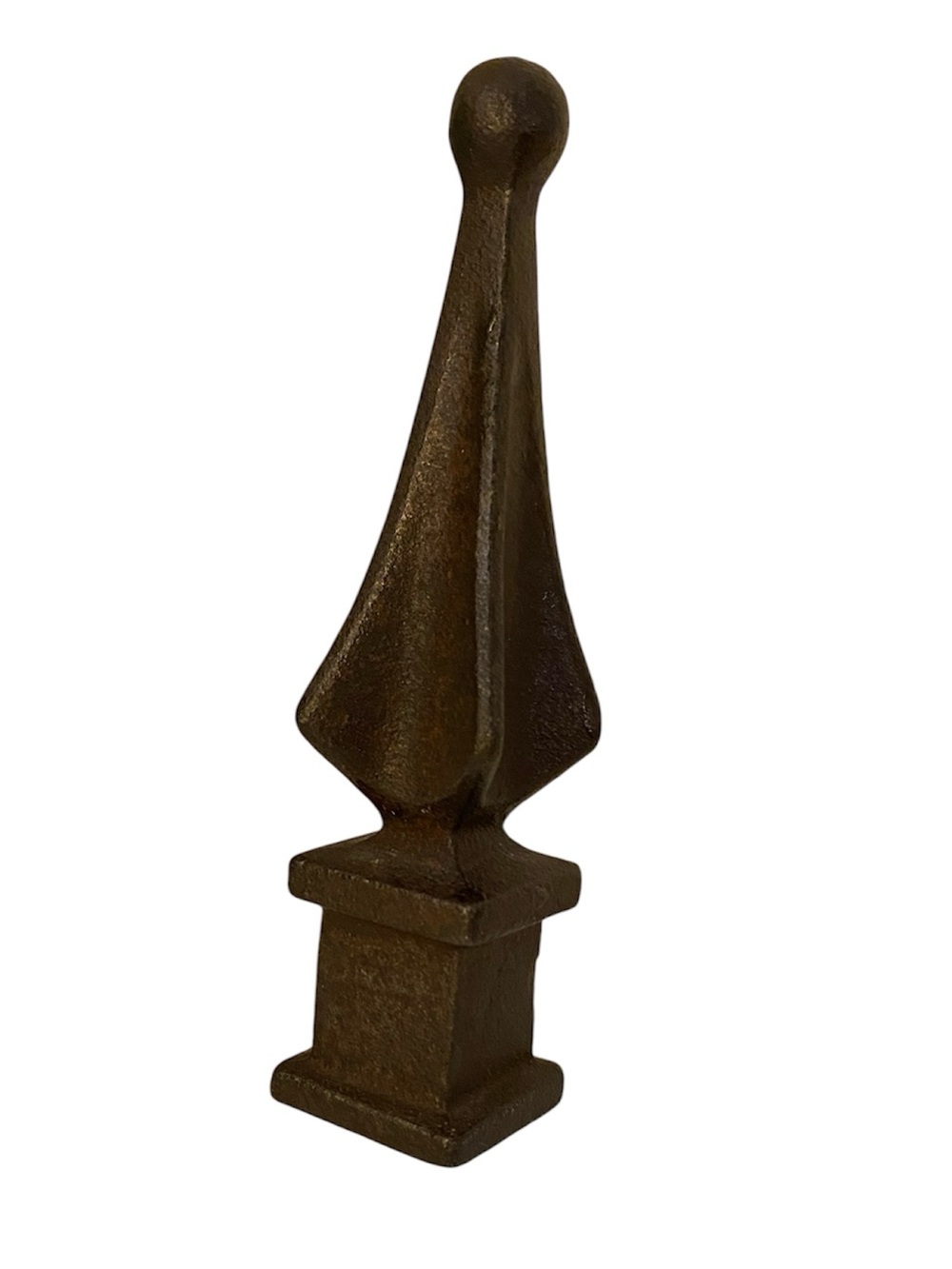 Decorative Cast Iron Finial - Rustic Brown